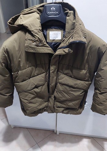 Erkek  Çocuk Haki Kısa Kışlık Mont - Görsel 3