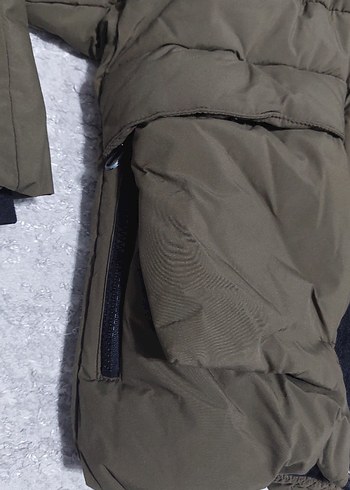 Erkek  Çocuk Haki Kısa Kışlık Mont - Görsel 7