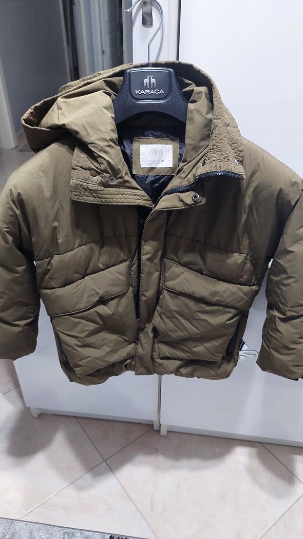 Erkek  Çocuk Haki Kısa Kışlık Mont - Görsel 3