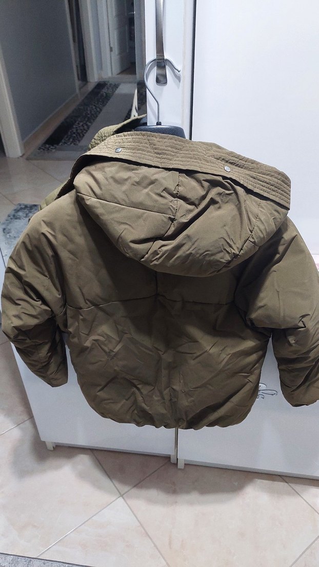 Erkek  Çocuk Haki Kısa Kışlık Mont - Görsel 2