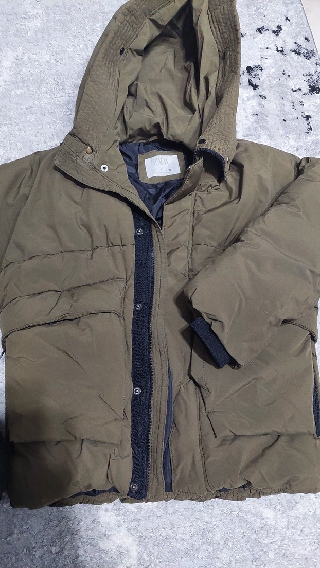 Erkek  Çocuk Haki Kısa Kışlık Mont - Görsel 5