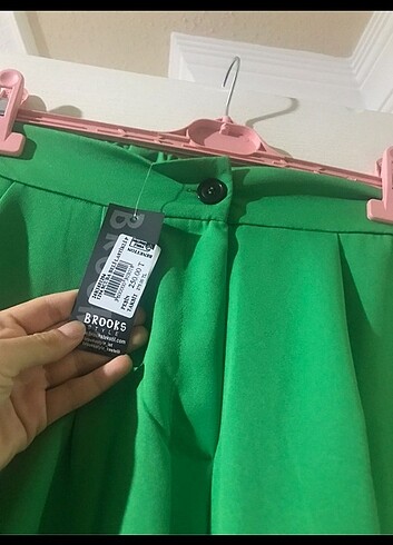 l Beden Yeşil kumaş pantolon 38 40 beden