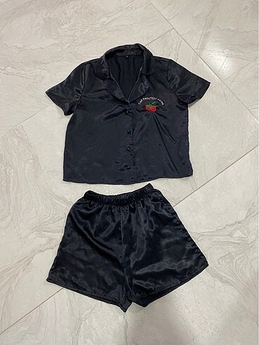 Saten İkili Pijama Takımı