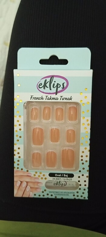 Eklips Oval/bej Takma Tırnak 