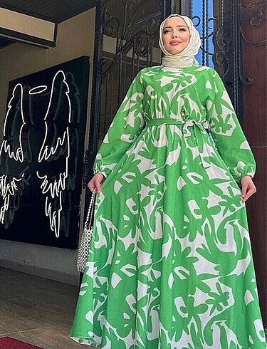 Desenli Elbise