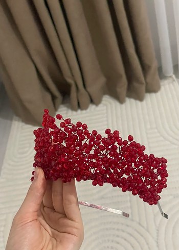 Diğer Kırmızı Boncuklu Gelin tacı