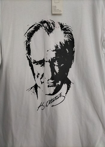 Beyaz Atatürk Tişört - Görsel 2
