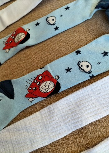 Beyaz Pamuklu Çocuk Külotlu Çorap - Görsel 3