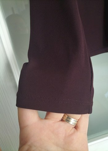 Bordo V Yaka Uzun Kollu - Görsel 5