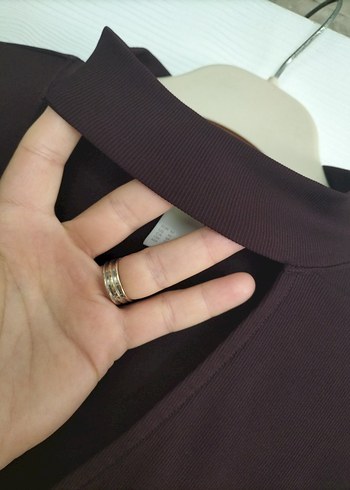 Bordo V Yaka Uzun Kollu - Görsel 2