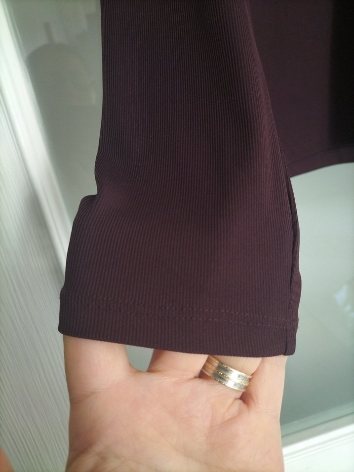 Bordo V Yaka Uzun Kollu - Görsel 5