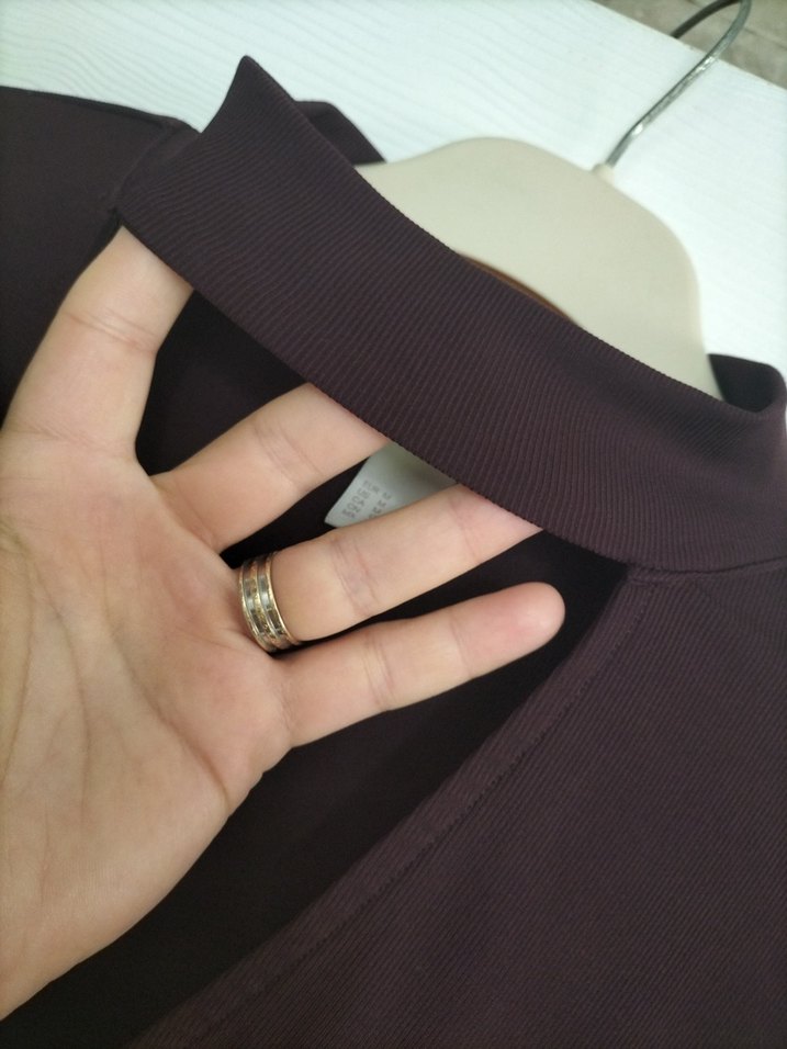 Bordo V Yaka Uzun Kollu - Görsel 2