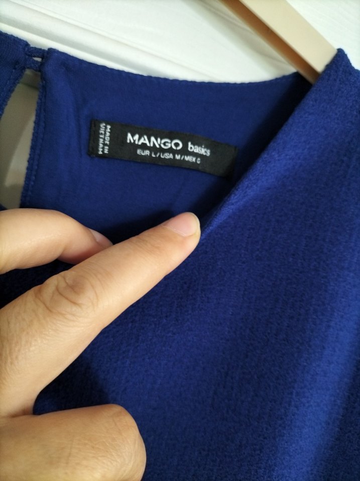 Kadın Saks Mavisi Kısa Kollu Bluz - Görsel 4