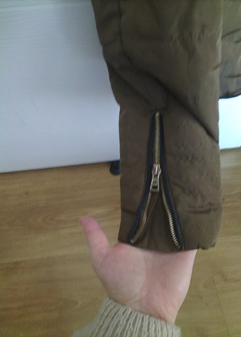 Kadın Kahverengi Fermuarlı Yüksek Yakalı Ceket - Görsel 2