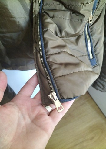 Kadın Kahverengi Fermuarlı Yüksek Yakalı Ceket - Görsel 5