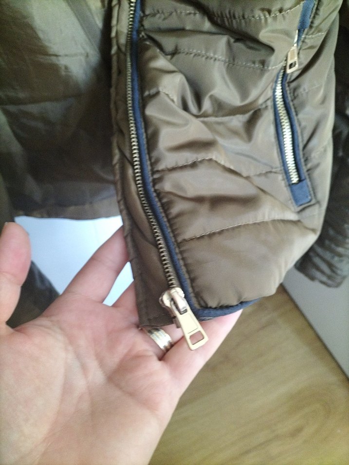 Kadın Kahverengi Fermuarlı Yüksek Yakalı Ceket - Görsel 5