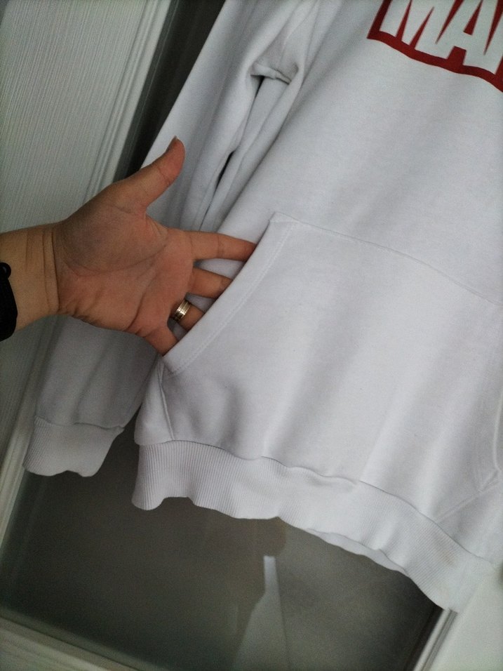 Marvel Baskılı Beyaz Kapüşonlu Sweatshirt - Görsel 5