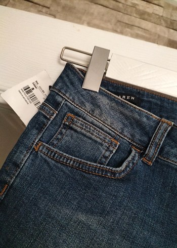 Kadın Koyu Mavi Mini Denim Şort - Görsel 3