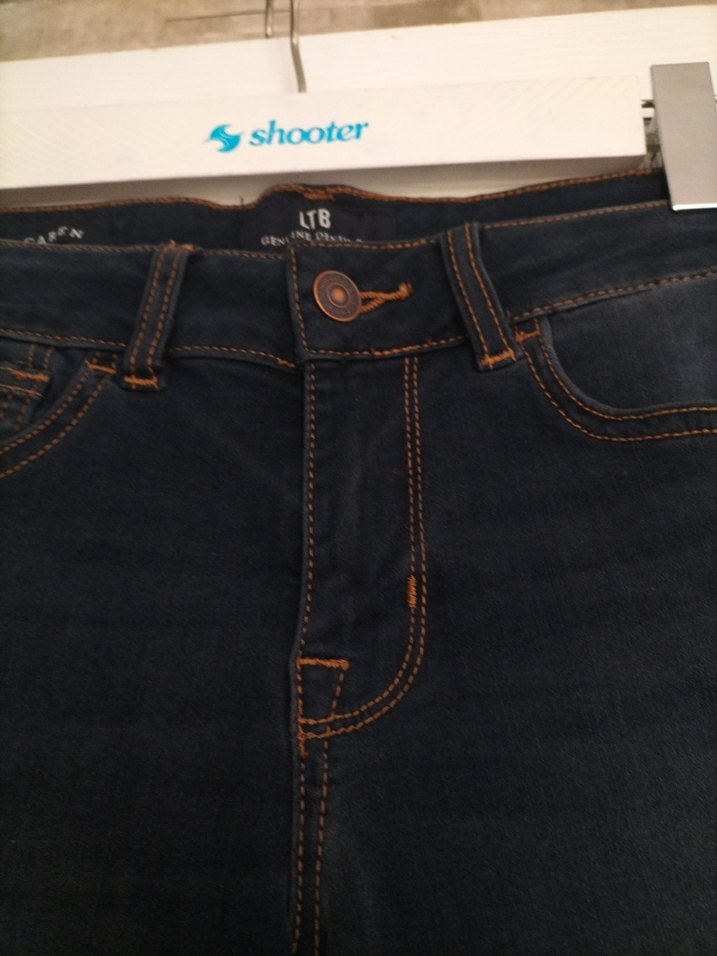 Koyu Lacivert Mini Kot Şort - Görsel 2