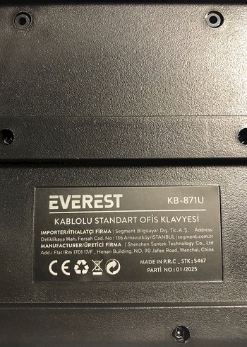 Everest Klavye kb-871u - Görsel 2