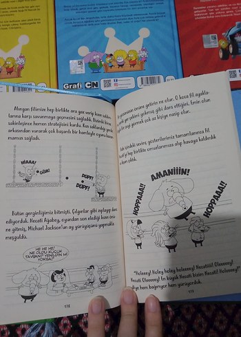 Çocuklar için 6 renkli çizgi roman kitabı seti