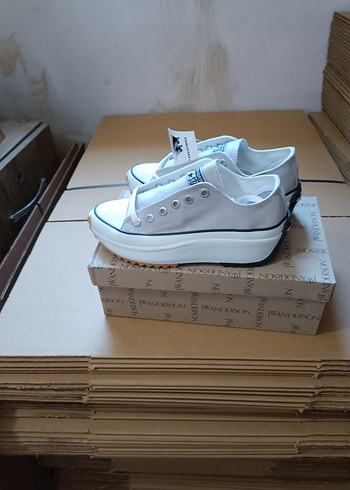39 Beden Beyaz Kadın Dolgu Topuklu Günlük Spor Ayakkabı