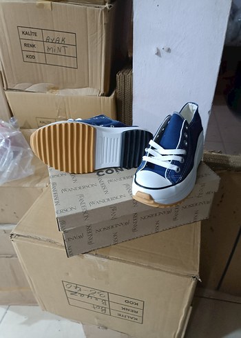 Converse Mavi Kadın Dolgu Topuklu Spor Ayakkabı