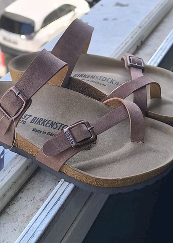kahvej Süet Tokalı Birkenstock Dolgu Topuk Terlik