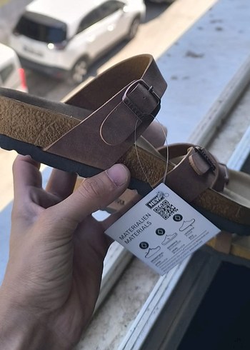 36 Beden kahverengi Renk kahvej Süet Tokalı Birkenstock Dolgu Topuk Terlik