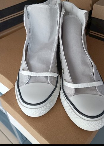 Bej Kadın Günlük Elastik Bantlı Sneakers