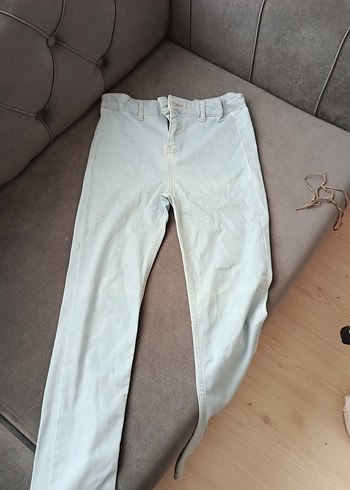 Koton Beyaz Normal Boy Denim Kadın Pantolon11-12 yaş