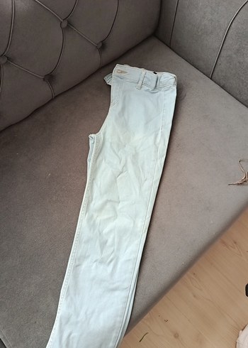 Beyaz Normal Boy Denim Kadın Pantolon11-12 yaş