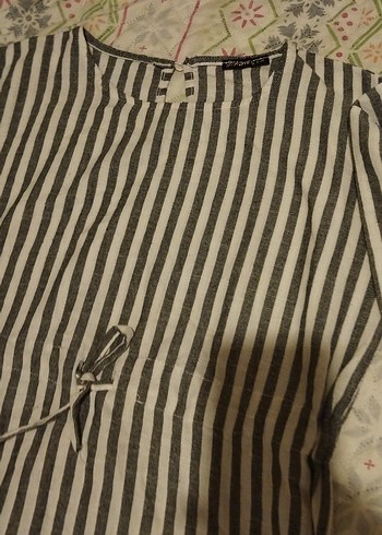 Erkek Gri Çizgili Uzun Kollu Bohem giysi - Görsel 3