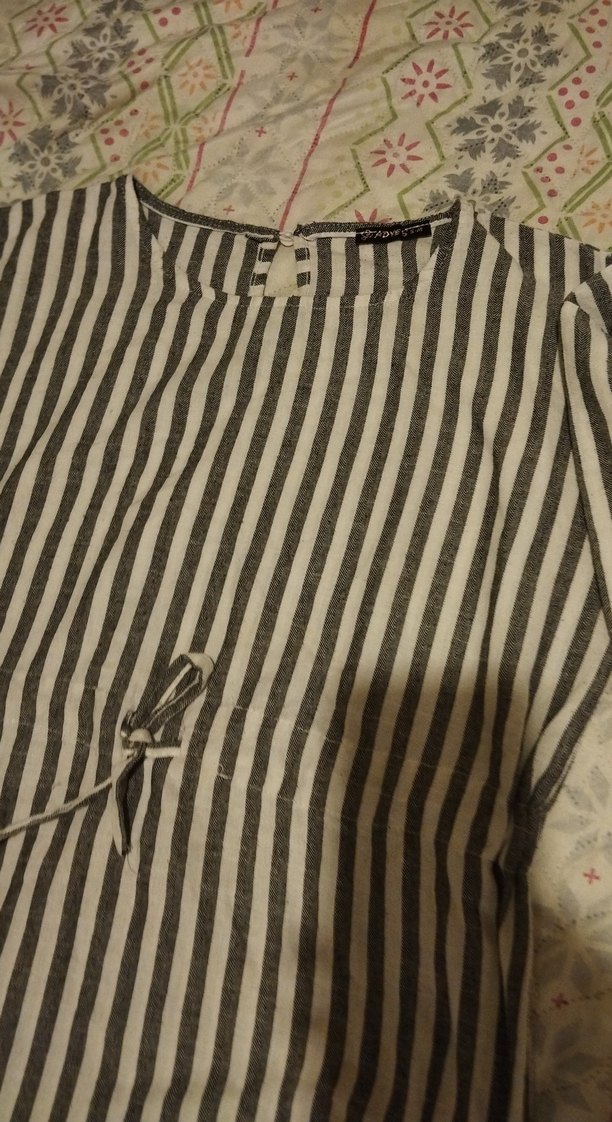 Erkek Gri Çizgili Uzun Kollu Bohem giysi - Görsel 3