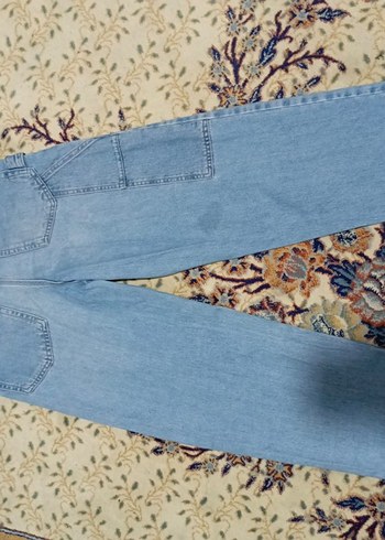 Bershka Kadın Mavi Denim Salaş Jean