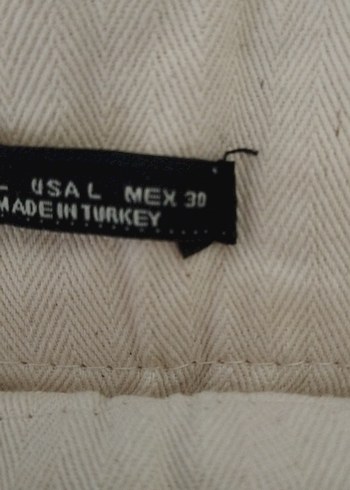 m Beden Bej Kemerli Pilili Midi Keten Etek