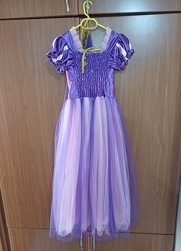 Diğer 7 9 yaş Rapunzel Kostümü 