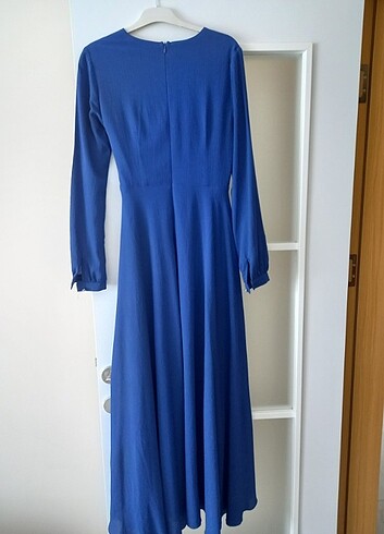 38 Beden mavi Renk Yandan baglamali alvina elbise