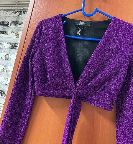 xs Beden Uzun Kollu Crop