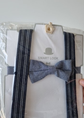 LC Waikiki LCW Baby Gri Çocuk Askı ve Papyon Seti