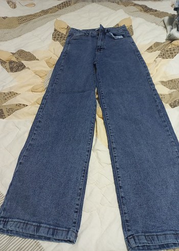 Diğer Gri Bol Kesim Kadın Midi Kot Pantolon