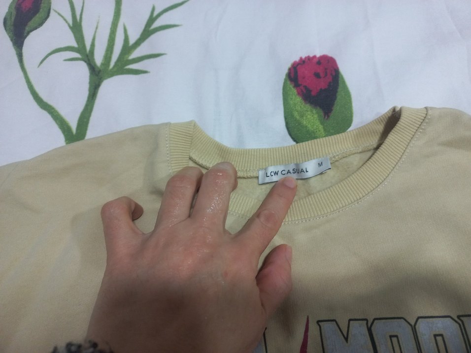 Bej Baskılı Kadın Sweatshirt - Görsel 5