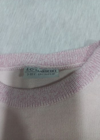 Pembe Uzun Kollu Kız Triko Sweatshirt - Görsel 5