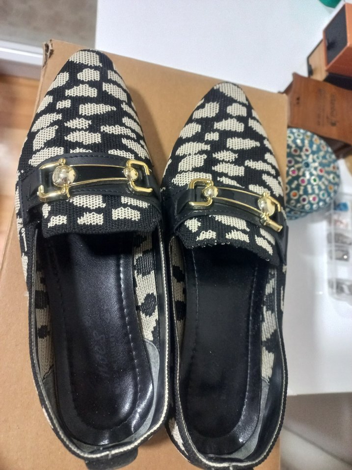 Tokalı Yılan Desenli Kadın Babet - Görsel 5