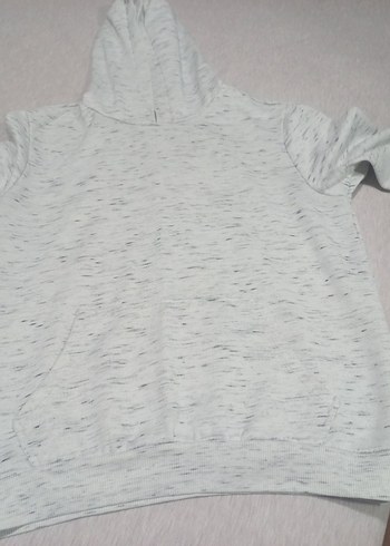 Gri Kapüşonlu Kadın Sweatshirt - Görsel 3