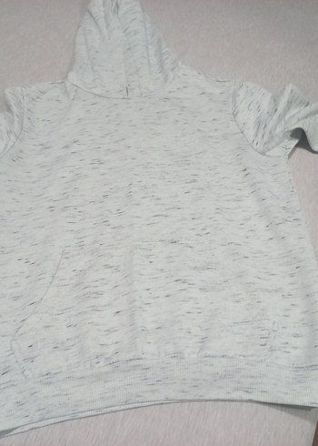 Gri Kapüşonlu Kadın Sweatshirt - Görsel 2