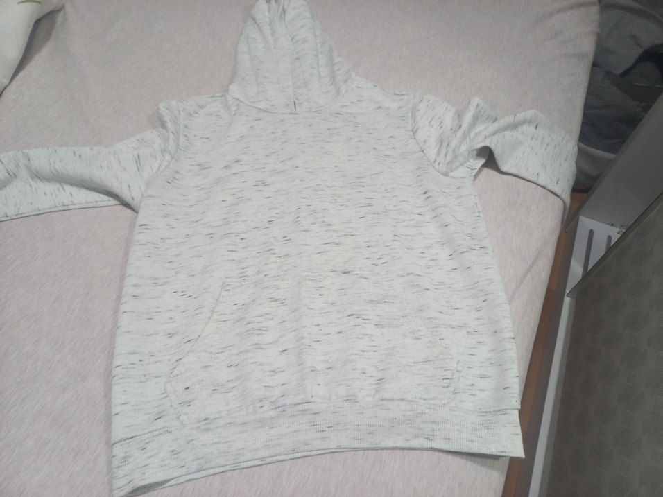 Gri Kapüşonlu Kadın Sweatshirt - Görsel 3