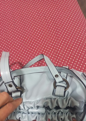 Günlük Kullanım Beyaz Deri Kadın Çanta - Görsel 6