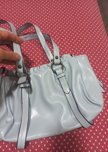 Günlük Kullanım Beyaz Deri Kadın Çanta - Görsel 3