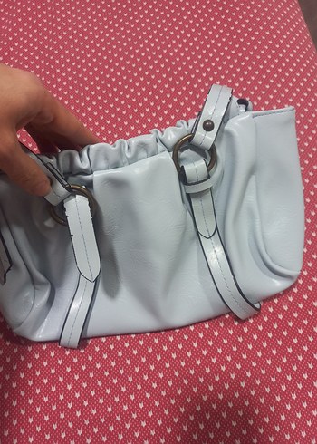 Günlük Kullanım Beyaz Deri Kadın Çanta - Görsel 7